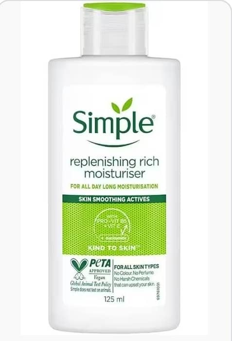 مرطوب کننده سیمپل مدل rich پوست نرمال تا خشک125میل