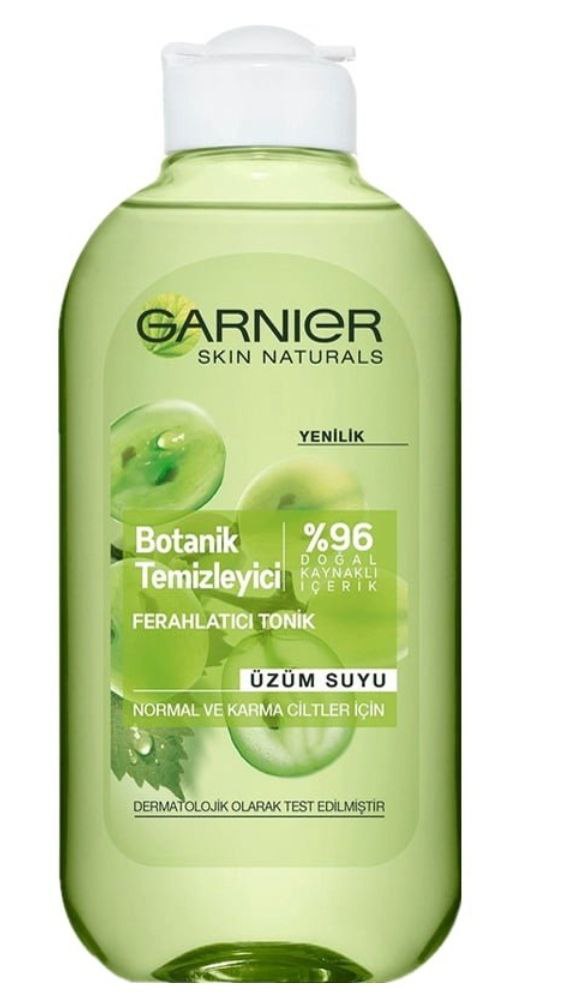تونر انگور گارنیر بوتانیکال حجم ۲۰۰ میل – شاداب‌کننده و تسکین‌دهنده پوست نرمال تا مختلط