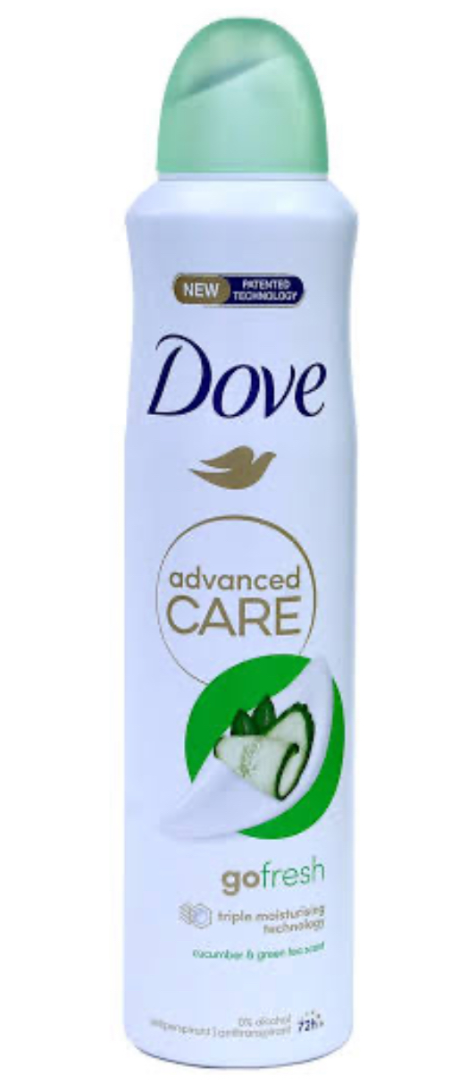 اسپری ضد تعریق داو GO FRESH با رایحه خیار و چای سبز