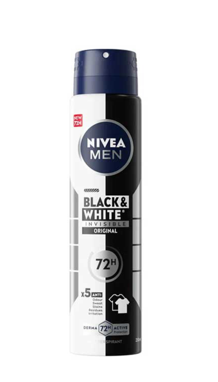 اسپری ضد تعریق مردانه نیوا مدل black & white حجم 200 میل