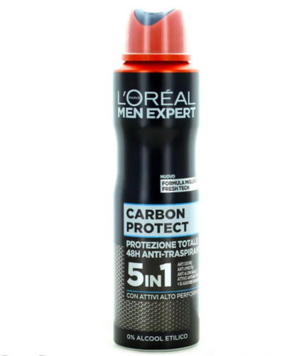 اسپری ضد تعریق مردانه لورال مدل carbon protect سری MEN EXPERT حجم 150میل